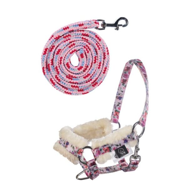 Head collar and lead rope-flower