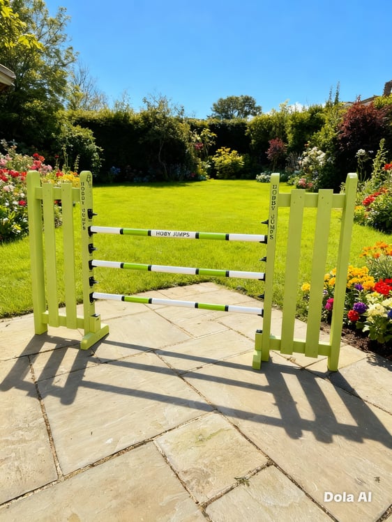 Championship Fence 80cm in green, adjust from 20cm to 80 cm in height