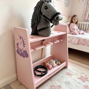 4 stall hobby horse stable with shelf